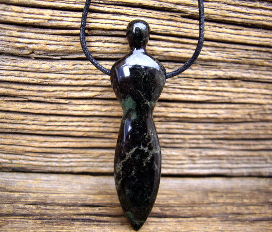 Nebula Stone Goddess Pendant-Corded Style