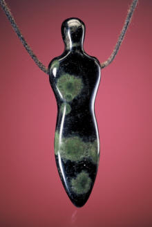 Genuine Nebula Stone corded Goddess Pendant,NebulaStone